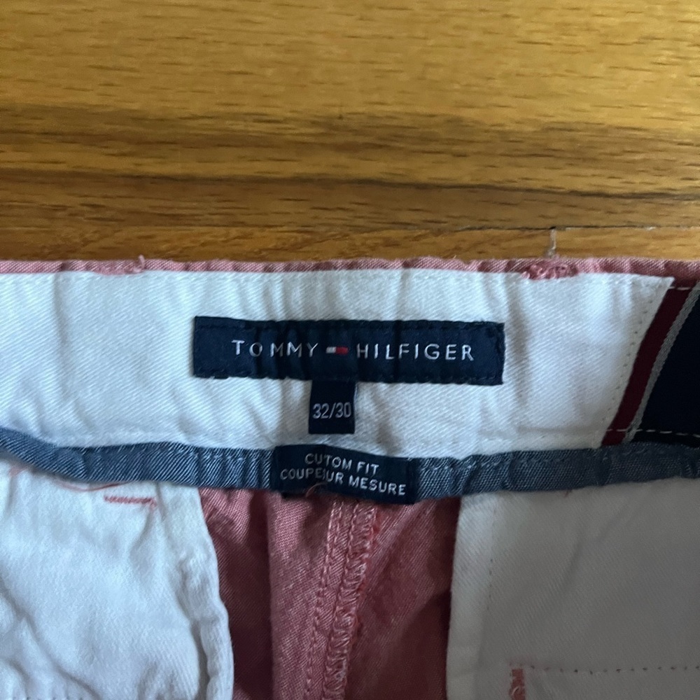 TOMMY HILFIGER Salmon Trouser Pants Cotton 32x30 - Picture 3 of 5